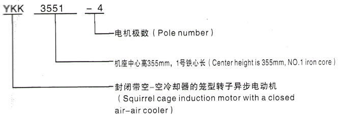 YKK系列(H355-1000)高压YKS4506-2三相异步电机西安泰富西玛电机型号说明